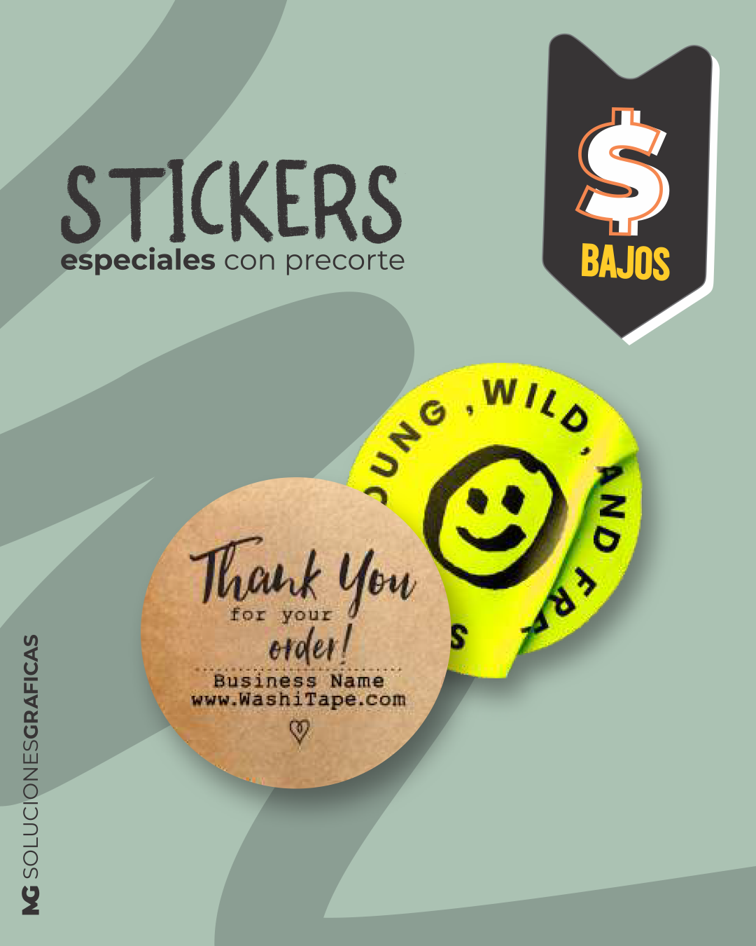 Stickers especiales con precorte